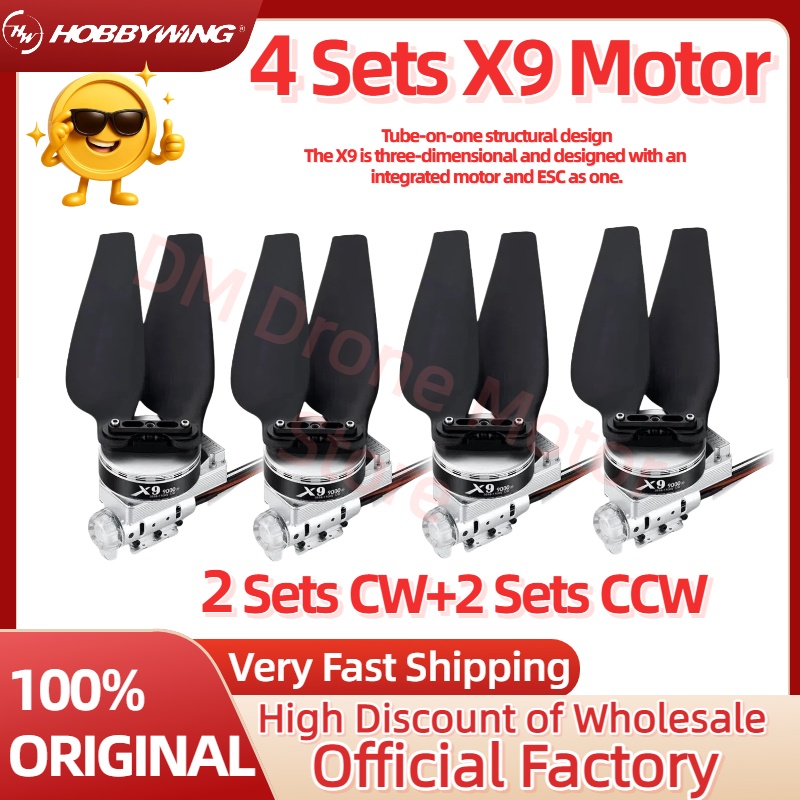 Heavy Lift Drone Frame - 4 Sets Hobbywing Offizieller X9 Motor