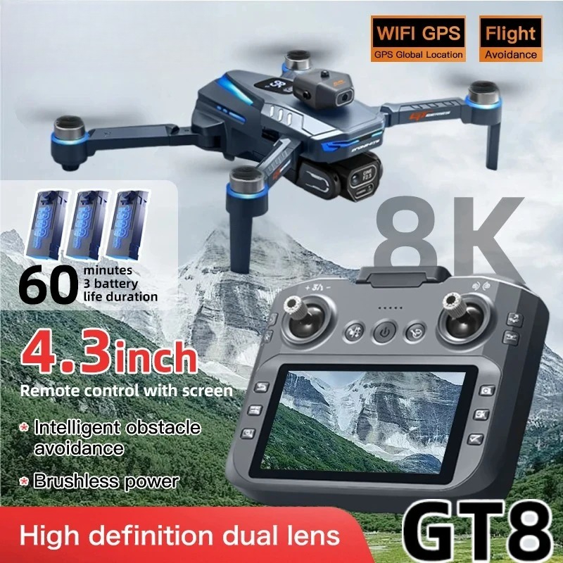 Drone Rc Harness - Original GT8 Drohne 8K Professionelle Doppelkamera