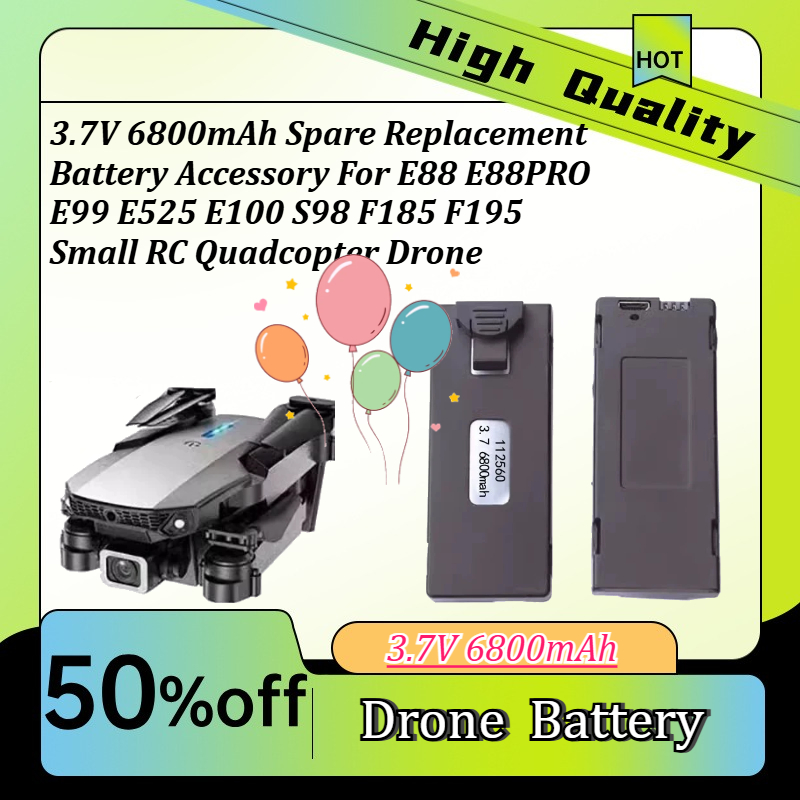 Drone E88 Rc Quadcopter - 3,7 V 6800 mAh Ersatzakku-Zubehör für
