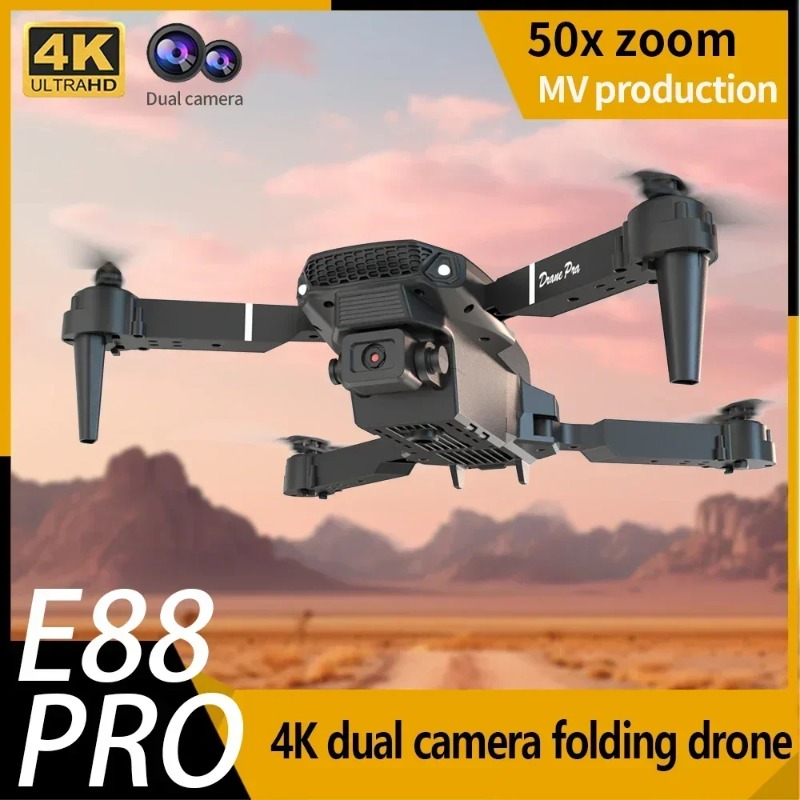 Drone E88 Rc Quadcopter - E88 Mini-Drohne mit 4K HD-Kamera, WiFi