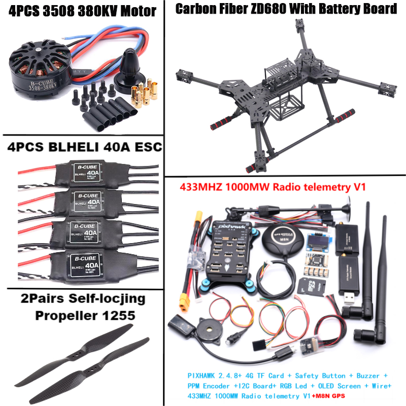 Heavy Lift Drone Frame - NEUER ZD680 PIXHAWK2.4.8 M8N Vollcarbon-Hexa-Rotor Faltbarer