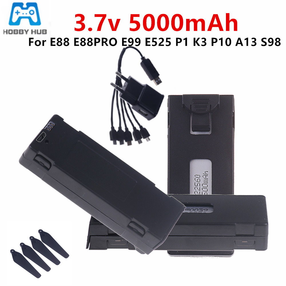 3,7 V E88 5000 mAh Lithium-ion – Drone Rc E88 Pro Bewertung und Preis