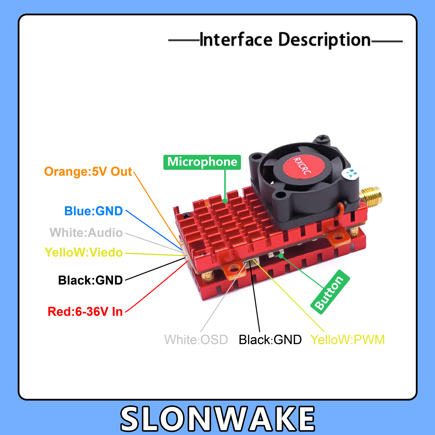 SLONWAKE 5,8G 2W VTX FPV 1800T – Drone Rc Harness Bewertung und Preis