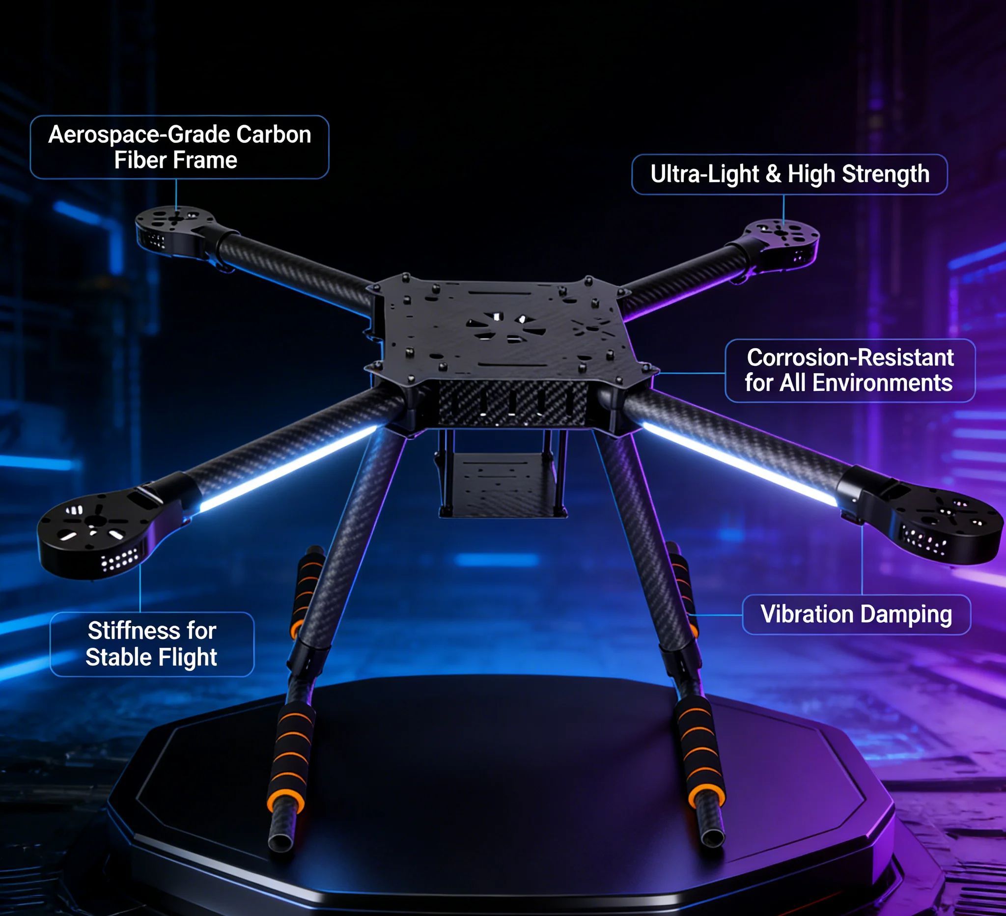 Vollcarbonfaser F550/F680mm Fl – Heavy Lift Drone Frame Bewertung und Preis