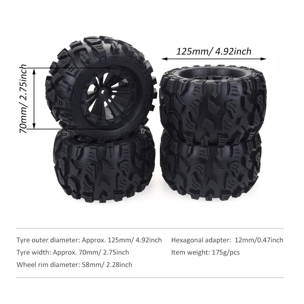 Zd racing 4pcs 125mm 1/10 mons – Rc Rock Crawler Bewertung und Preis