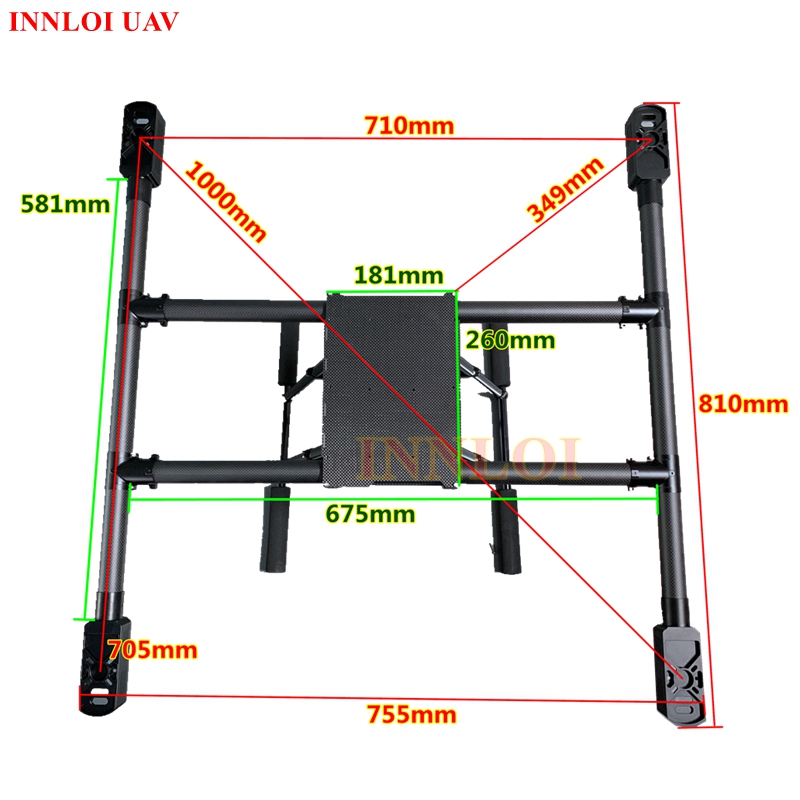 XAERO DIY 1000mm Carbonfaser-Q – Heavy Lift Drone Frame Bewertung und Preis